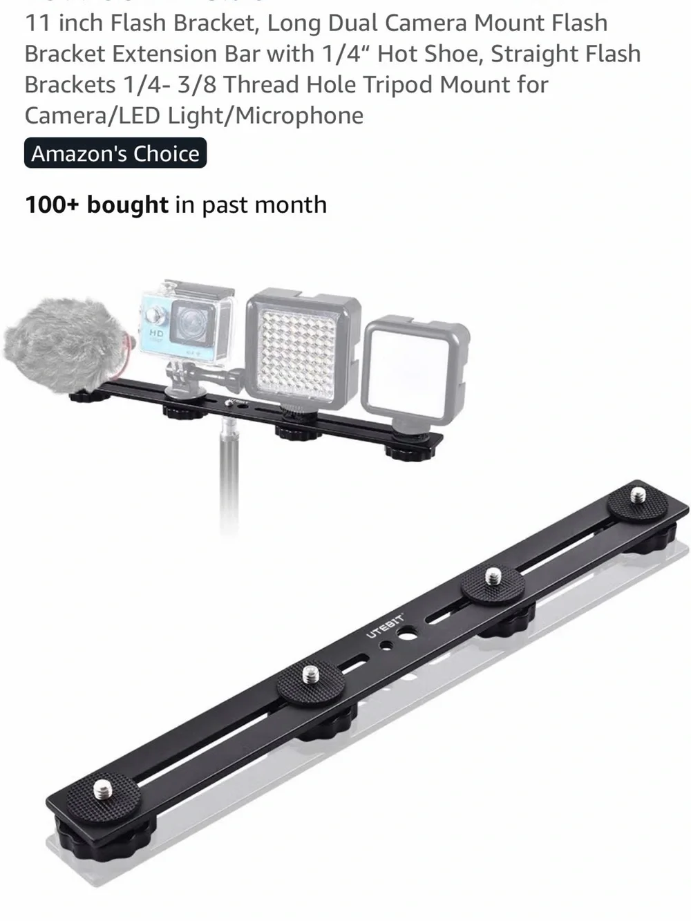 Content creator tripod bundle with vlog screen